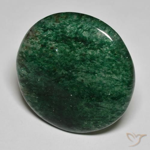 Aventurina Verde escuro Natural 23.36ct, Redondo, Translúcido