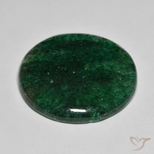Aventurina Verde escuro Natural 23.36ct, Redondo, Translúcido