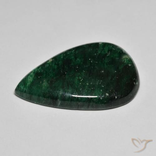 Aventurina Verde Floresta Legal Natural 21.15ct, Formato de pêra, Translúcido