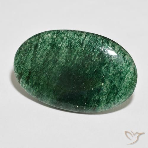 Aventurina Verde escuro Natural 32.45ct, oval, Translúcido