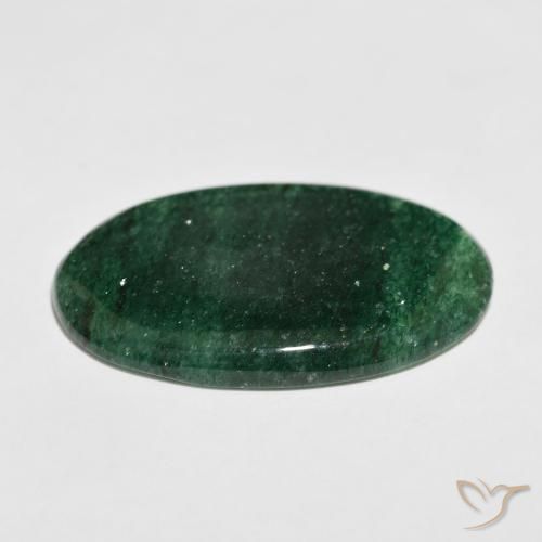 Aventurina Verde escuro Natural 32.45ct, oval, Translúcido