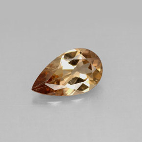 Axinita marrom natural 1,79ct, formato de pêra, VS-SI
