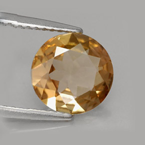 Axinita Marrom dourado Natural 1.83ct, Corte Redondo, VS