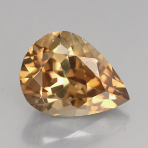 Axinita Marrom dourado Natural 4.63ct, Formato de pêra, VS