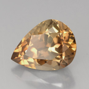 Axinita Marrom dourado Natural 4.63ct, Formato de pêra, VS