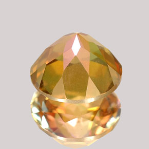 Topázio azotic multicolorido natural 2,49ct, corte redondo, VVS