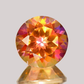 Topázio azotic multicolorido natural 2,34ct, corte redondo, VVS