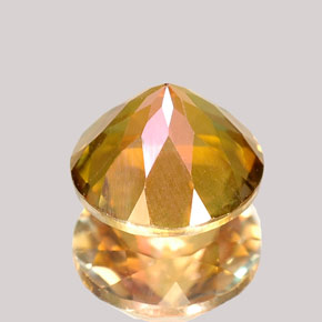 Topázio azotic multicolorido natural 2,34ct, corte redondo, VVS