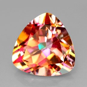 Topázio azotic multicolorido natural 11,76ct, trillion, VVS