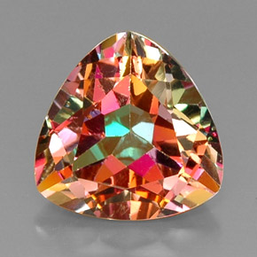Topázio azotic multicolorido natural 11,44ct, trillion, VVS-VS