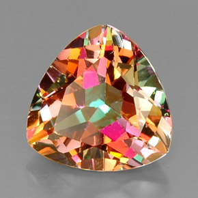 Topázio azotic multicolorido natural 11,44ct, trillion, VVS-VS