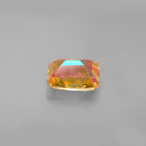 Topázio azotic multicolorido natural 1,98ct, corte esmeralda, VS