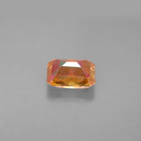 Topázio azotic multicolorido natural 1,85ct, corte esmeralda, VVS-VS