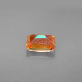 Topázio azotic multicolorido natural 1,92ct, corte esmeralda, VS