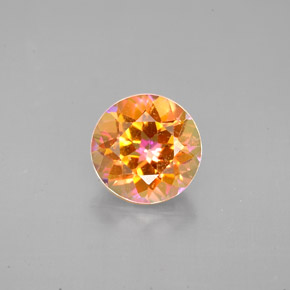 Topázio azotic multicolorido natural 2,20ct, corte redondo, VS