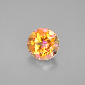 Topázio azotic multicolorido natural 2,20ct, corte redondo, VS