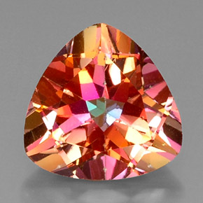 Topázio azotic multicolorido natural 11,79ct, trillion, VVS-VS