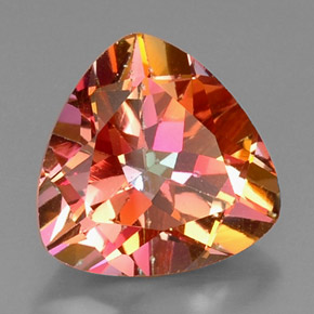 Topázio azotic multicolorido natural 11,79ct, trillion, VVS-VS