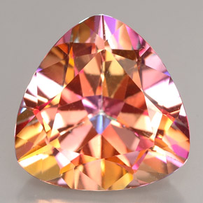 Topázio azotic multicolorido natural 11,98ct, trillion, VVS