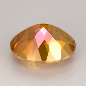 Topázio azotic multicolorido natural 5,85ct, corte oval, VVS-VS