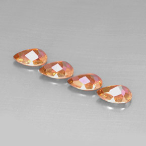 Pedras preciosas de topázio azotic multicolorido natural de  ct, formato de pêra, VVS-VS