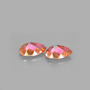 Pedras preciosas de topázio azotic multicolorido natural de  ct, formato de pêra, VVS-VS