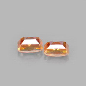 Pedras preciosas de topázio azotic multicolorido natural de  ct, corte esmeralda, VVS-VS
