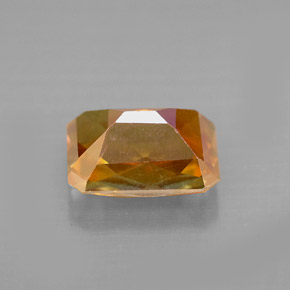 Topázio azotic multicolorido natural 2,66ct, corte esmeralda, VVS-VS