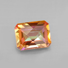 Topázio Azotic Top Rainbow Natural 2,63ct, Corte Esmeralda, VVS-VS