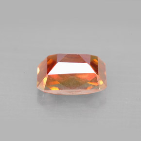 Topázio azotic multicolorido natural 2,56ct, corte esmeralda, VS