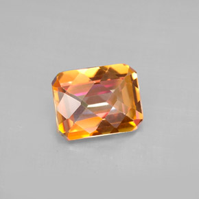 Topázio Nítrico Top Rainbow Natural 2.31ct, Corte Esmeralda, VVS-VS