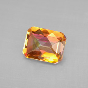 Topázio Nítrico Top Rainbow Natural 2.31ct, Corte Esmeralda, VVS-VS