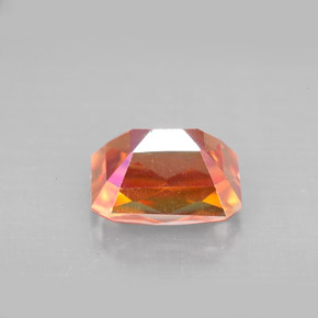 Topázio azotic multicolorido natural 2,88ct, corte esmeralda, VVS-VS