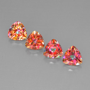 Pedras preciosas de topázio azotic multicolorido natural de  ct, trillion, VVS-VS