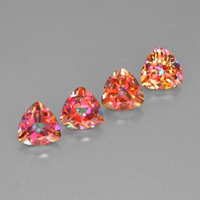 Pedras preciosas de topázio azotic multicolorido natural de  ct, trillion, VVS-VS
