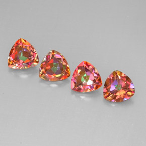 Pedras preciosas de topázio azotic multicolorido natural de  ct, trillion, VVS-VS