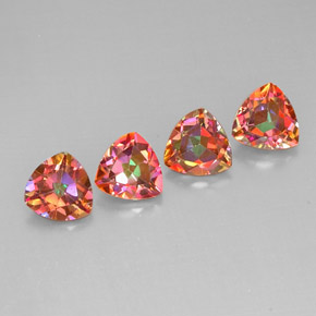 Pedras preciosas de topázio azotic multicolorido natural de  ct, trillion, VVS-VS