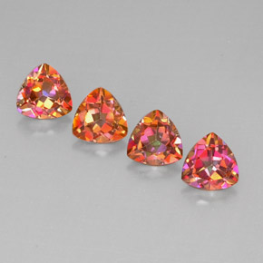 Pedras preciosas de topázio azotic multicolorido natural de  ct, trillion, VVS-VS