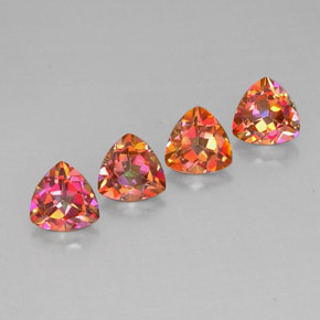 Pedras preciosas de topázio azotic multicolorido natural de  ct, trillion, VVS-VS