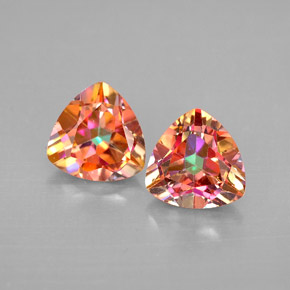 Pedras preciosas de topázio azotic multicolorido natural de  ct, trillion, VVS-VS