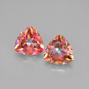 Pedras preciosas de topázio azotic multicolorido natural de  ct, trillion, VVS-VS