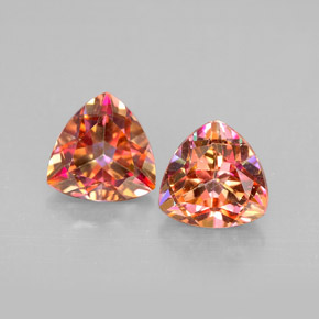 Pedras preciosas de topázio azotic multicolorido natural de  ct, trillion, VVS-VS