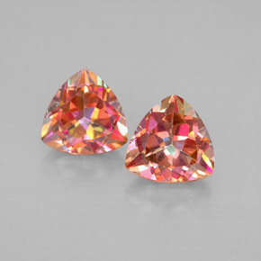Pedras preciosas de topázio azotic multicolorido natural de  ct, trillion, VVS-VS