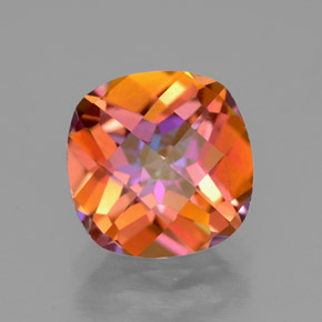 Topázio Nítrico Top Rainbow Natural 2.56ct, Almofada cortada, VVS