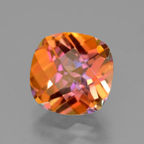 Topázio Nítrico Top Rainbow Natural 2.56ct, Almofada cortada, VVS