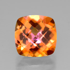 Topázio azotic multicolorido natural 3,00ct, almofada cortada, VVS-VS