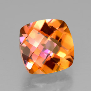 Topázio azotic multicolorido natural 3,00ct, almofada cortada, VVS-VS