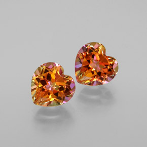 Pedras preciosas de Topázio Nítrico arco-íris multicolorido natural de  ct, Formato de coração, VVS-VS