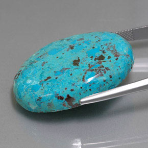 azurita Azul Multicor Natural 46.34ct, Corte Oval, Opaco