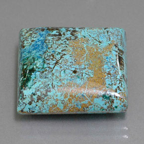 Azurita azul natural 18,13ct, quadrado, opaco